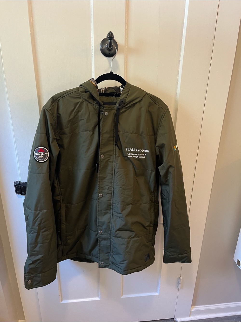 Roots 73 Canada Olive Green Hooded Parka Medium